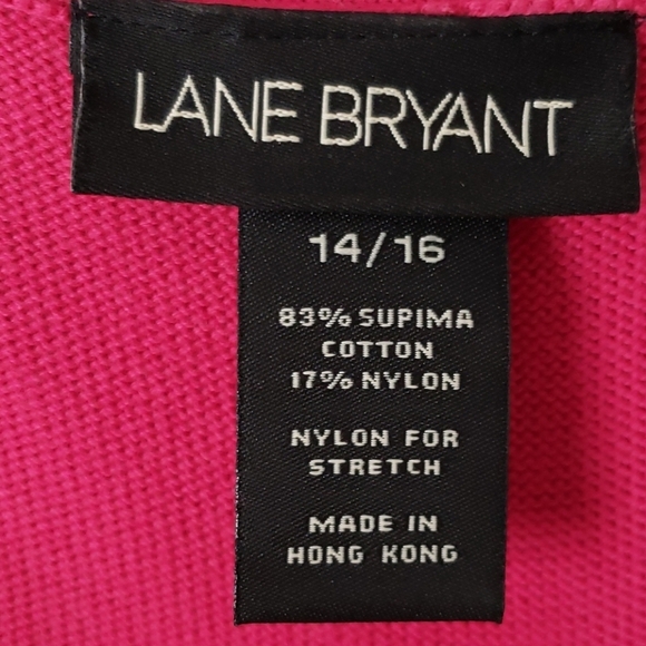 Lane Bryant Cardigan in Raspberry 3/4 Sleeve Size 14 - Picture 3 of 7